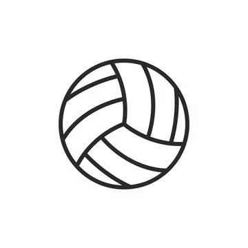 Volley ball logo vector Stock Illustration