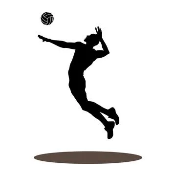Volley ball player icon Stock Illustration