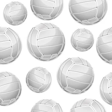 Volley Balls Seamless pattern. Vector illustration Stockillustratie
