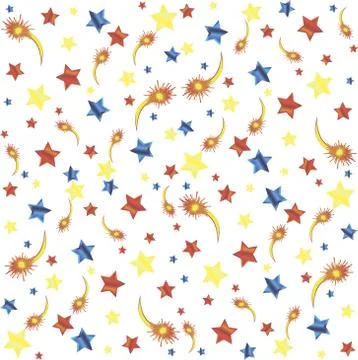 Volley of fireworks Stock Illustration