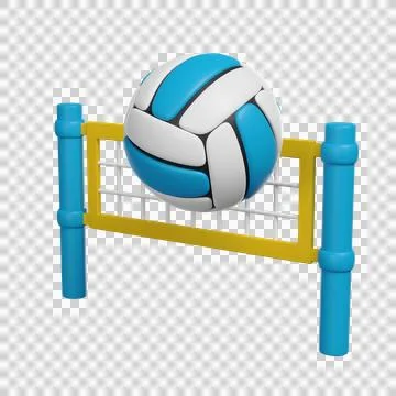 Volleyball 3D icon Stock Illustration