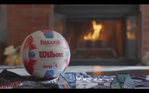 Volleyball and fire Stock Footage 295465422