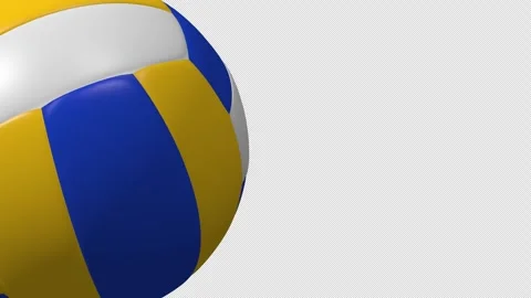 Volleyball Ball Background Seamless Loop With Alpha Channel Stock Footage 255555365