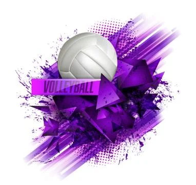 Volleyball ball background text Stock Illustration