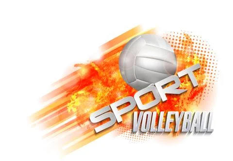 Volleyball ball background text Stock Illustration