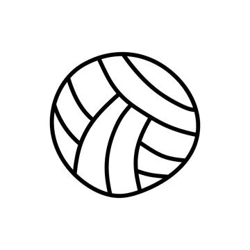 Volleyball ball drawn vector doodle illustration. Stock Illustration