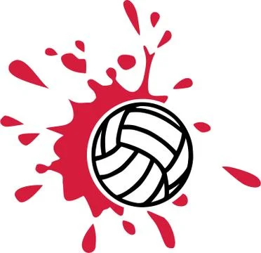 Volleyball Ball splash Stock Illustration