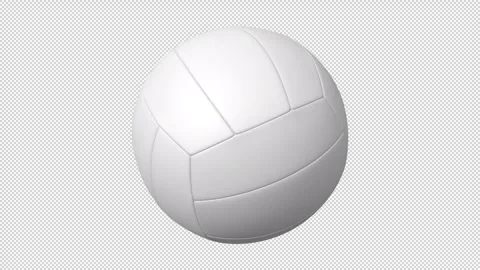A Volleyball Ball with transparent (alpha) background Stock Footage 252016906