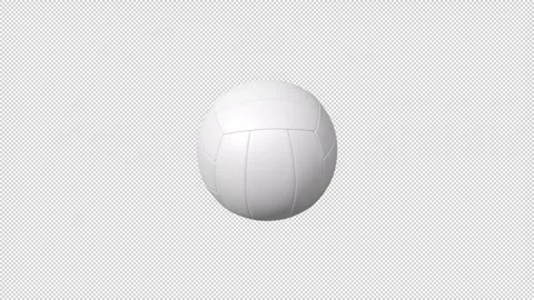 Volleyball Ball with transparent (alpha) background Stock Footage 252016956