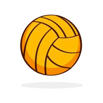 Volleyball ball on white background. Vector illustration in trendy flat style Stock Illustration