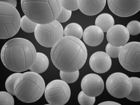 Volleyball balls background Stock Photos