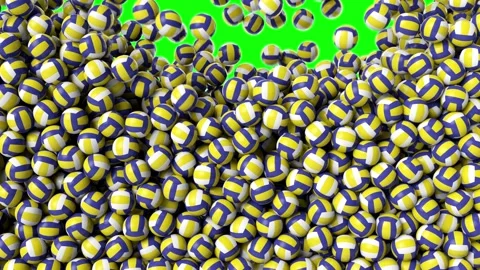 Volleyball balls falling down. 動画素材 278650728