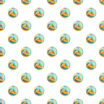 Volleyball balls seamless pattern sport background Stock Illustration