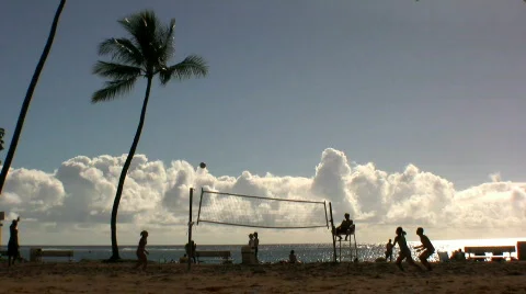Volleyball on the beach Stock Footage 623076
