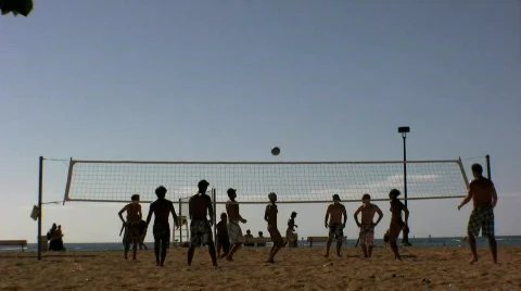Volleyball on the beach Stock Footage 657153