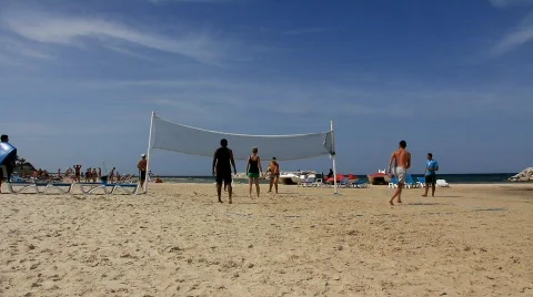 Volleyball on the beach Stock Footage 778176