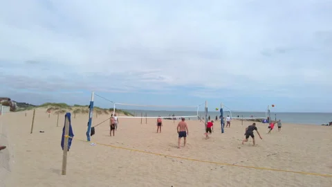 Volleyball on the beach 스톡 동영상 229897057