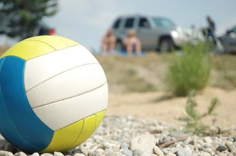 Volleyball on the beach 스톡 사진