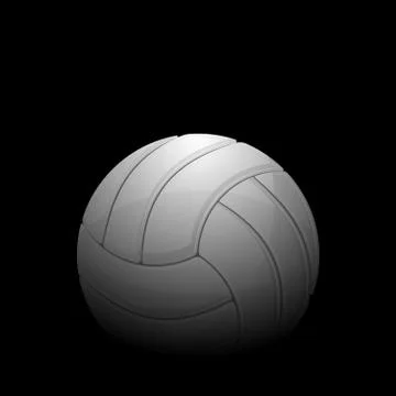 Volleyball black background Stock Illustration