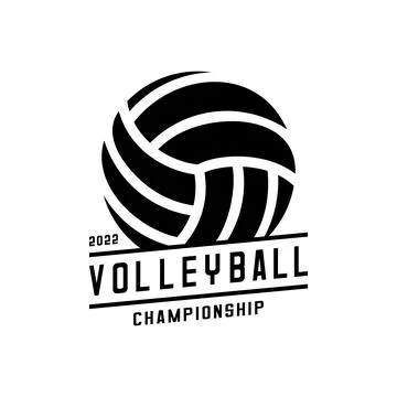 VOLLEYBALL BLACK Stock Illustration