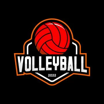 VOLLEYBALL BLACK VECTOR Stock Illustration