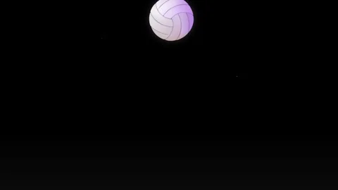 Volleyball bouncing up and down against a solid dark background Stock Footage 344773550