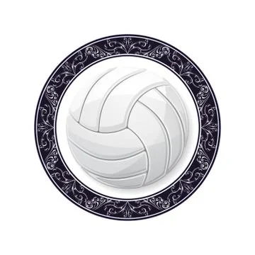Volleyball with circle pattern Stock Illustration