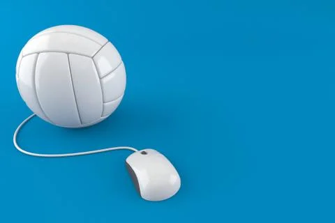 Volleyball with computer mouse Stock Illustration