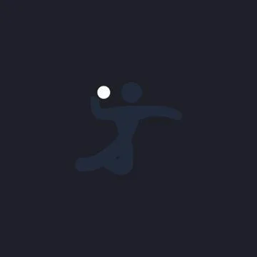 Volleyball computer symbol 스톡 일러스트