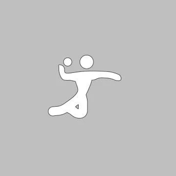 Volleyball computer symbol Stock Illustration