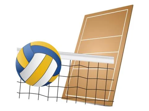 Volleyball design elements Illustrazione stock