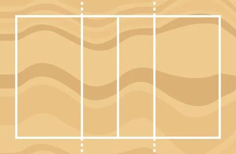 Volleyball field top view vector illustration Stock Illustration