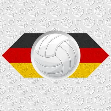 Volleyball Germany background Stock Illustration