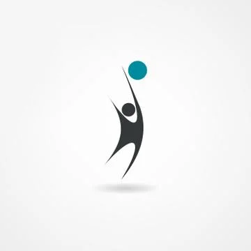 Volleyball icon Stock Illustration