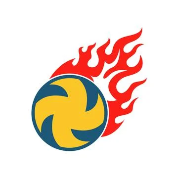 Volleyball Icon Logo Design Stock Illustration