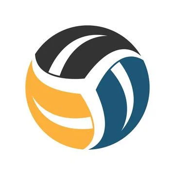 Volleyball Icon Logo Design Stock Illustration