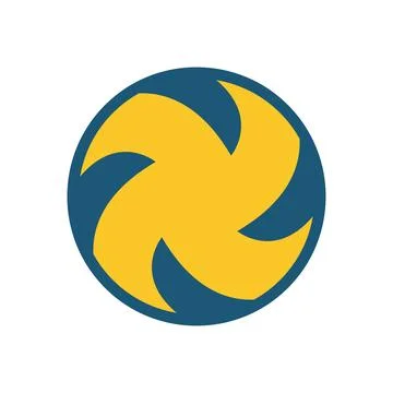 Volleyball Icon Logo Design Stock Illustration