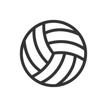 Volleyball Icon Logo Design Stock Illustration