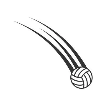 Volleyball Icon Logo Design Stock Illustration