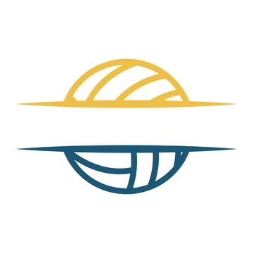 Volleyball Icon Logo Design Stock Illustration