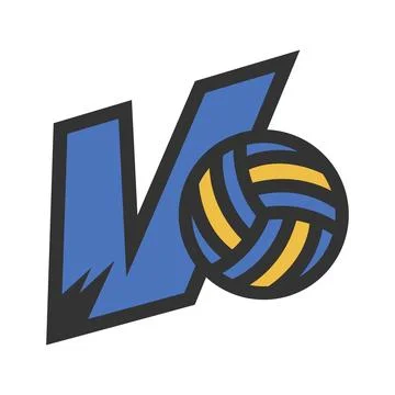 Volleyball Icon Logo Design Stock Illustration