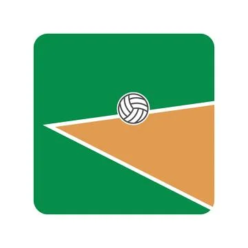 Volleyball Icon Logo Design Stock Illustration