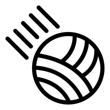 Volleyball icon with motion lines Stock Illustration