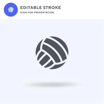 Volleyball icon vector, filled flat sign, solid pictogram isolated on white イラスト素材