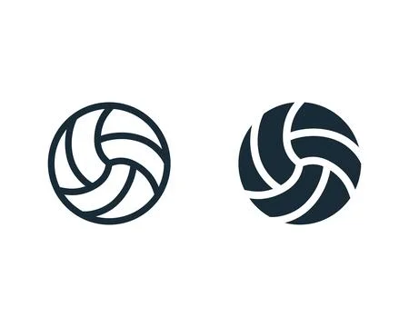 Volleyball Icon Vector Logo Template Illustration Design Stock Illustration