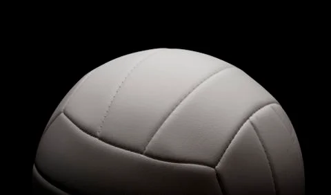 Volleyball isolated on a black background Stock Photos