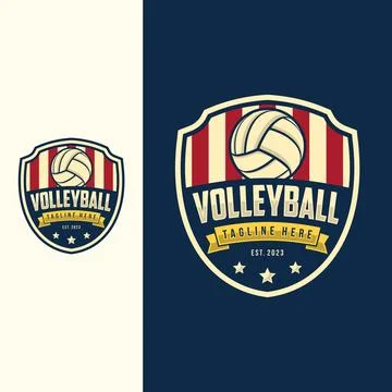 Volleyball logo Illustrazione stock