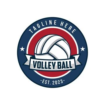 Volleyball logo Illustrazione stock