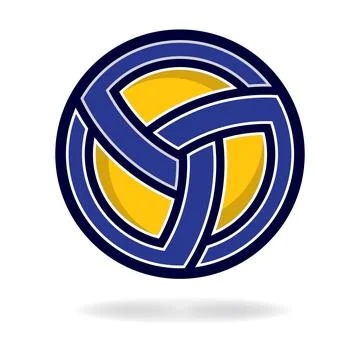 Volleyball logo vector icon design Stock Illustration