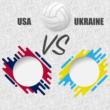 Volleyball match background Stock Illustration